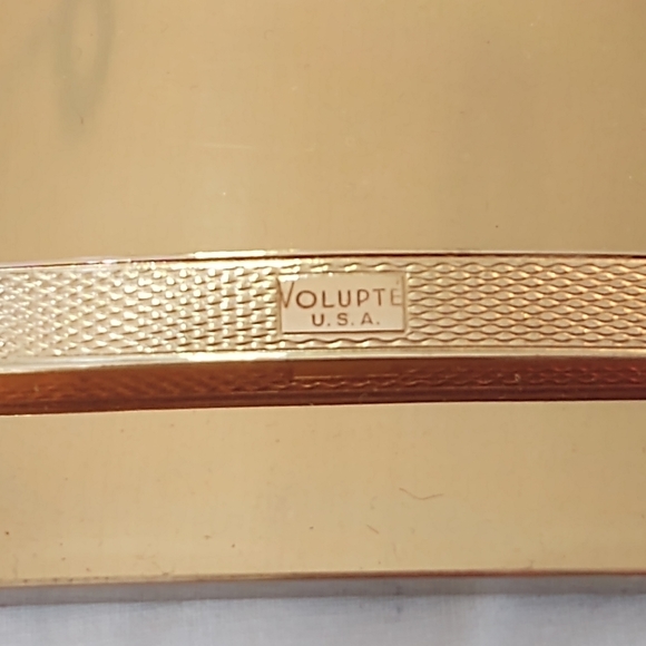 Vintage Art-Deco Volupte Gold Curv-Case Unisex Cigarette Compact in Box - Picture 5 of 11
